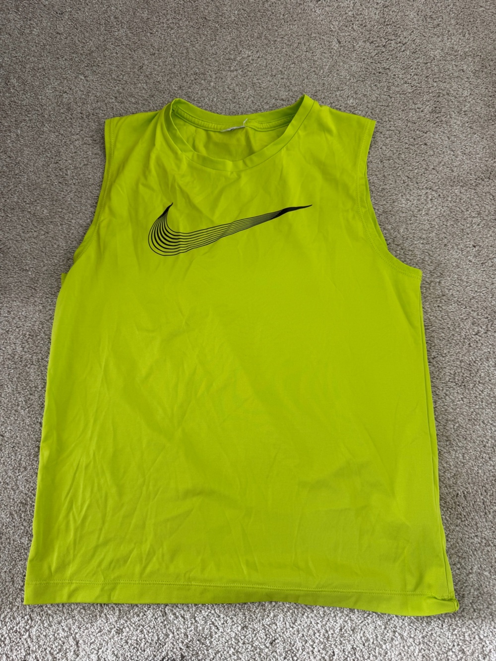 Nike Kids Tank Top Neon Green with Black Swoosh